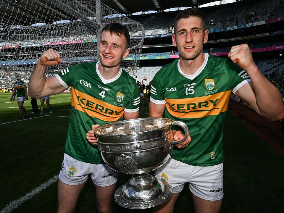 Tom O’Sullivan, left, and Paul Geaney played their tenth championship game in 12 weeks yesterday